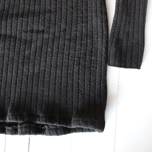 Black Long Sleeve Knit Sweater Mini Dress From Gap - Picture 5 of 6